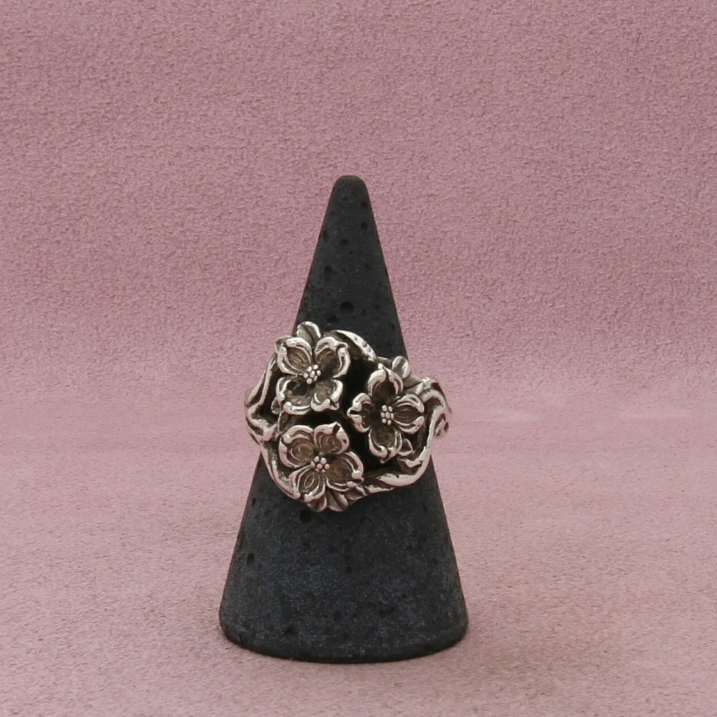 james avery sterling silver retired triple dogwood flower ring size 8