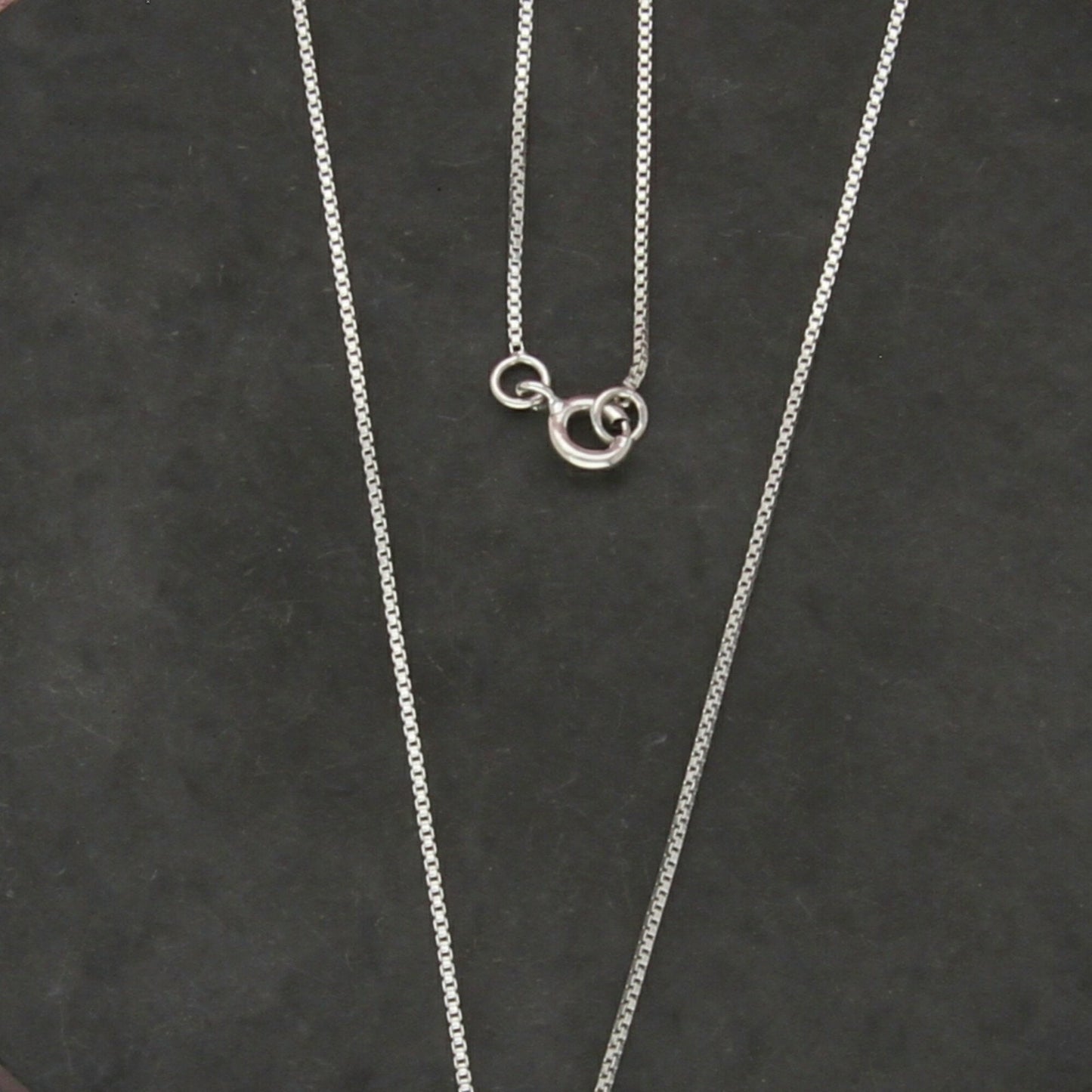 sterling silver 1mm box chain necklace size 19in