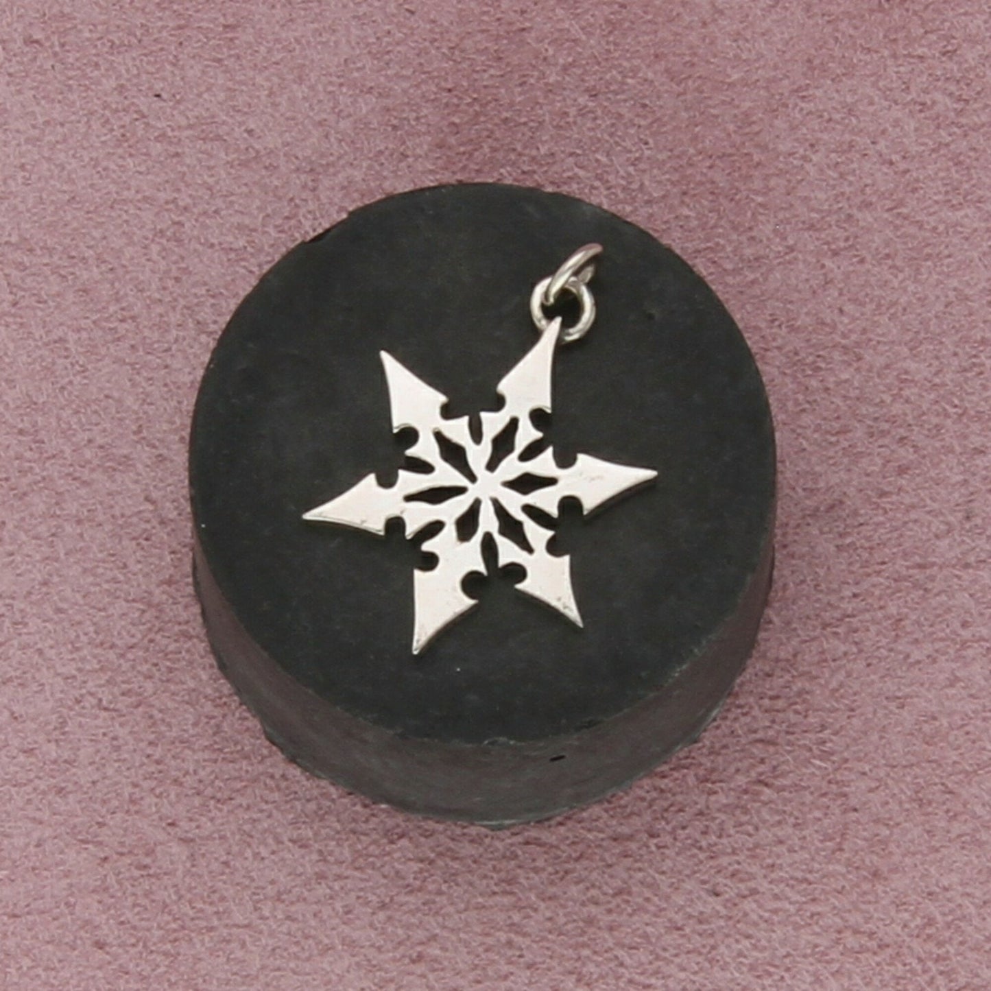 sterling silver vintage winter snowflake charm pendant