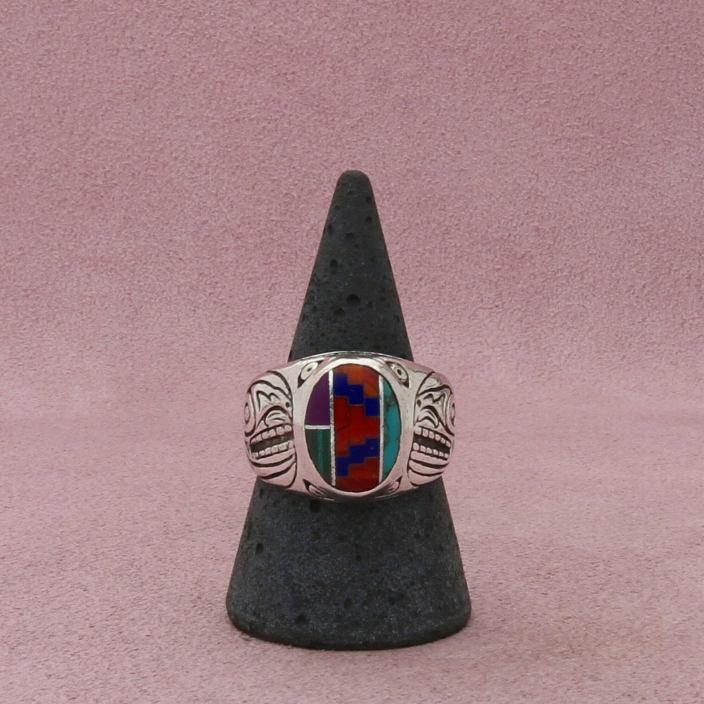 carol felley sterling silver pacific northwest coast haida eagle ring size 9.75