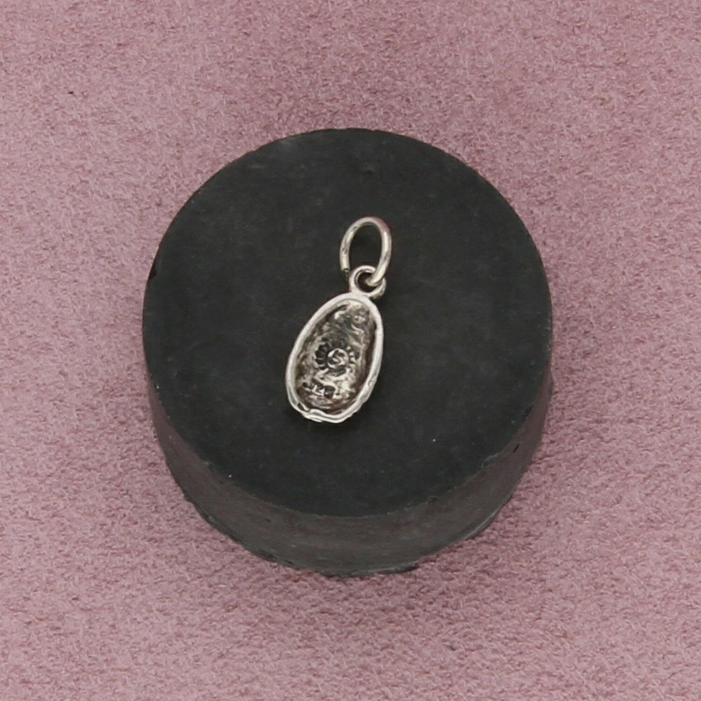 sterling silver scroll easter egg charm pendant