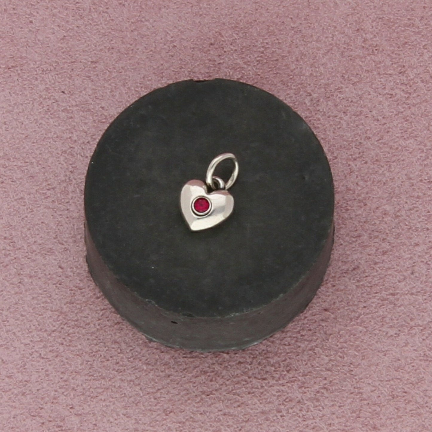 james avery sterling silver ruby july keepsake heart birthstone charm pendant
