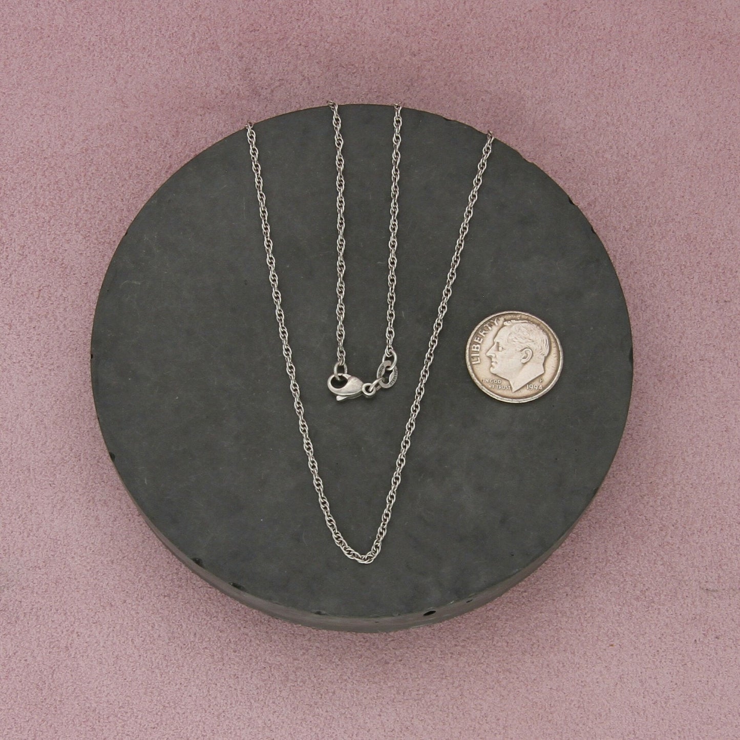 james avery sterling silver light rope chain necklace size 22in
