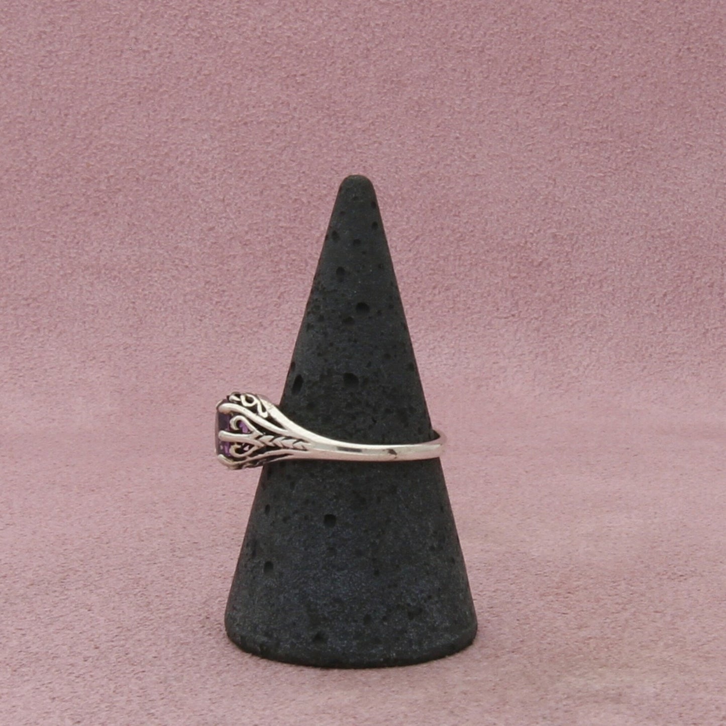 kabana sterling silver vintage amethyst ring size 8