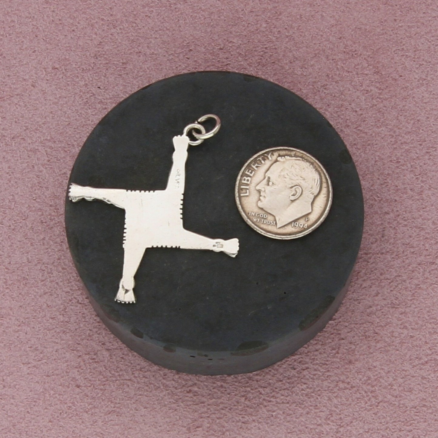 sterling silver vintage irish saint bridgets cross pendant