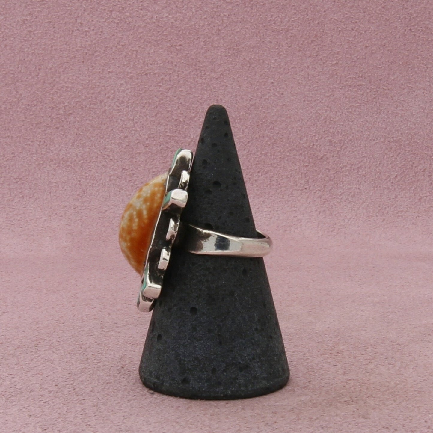 navajo sterling silver vintage turquoise turtle ring size 5.25