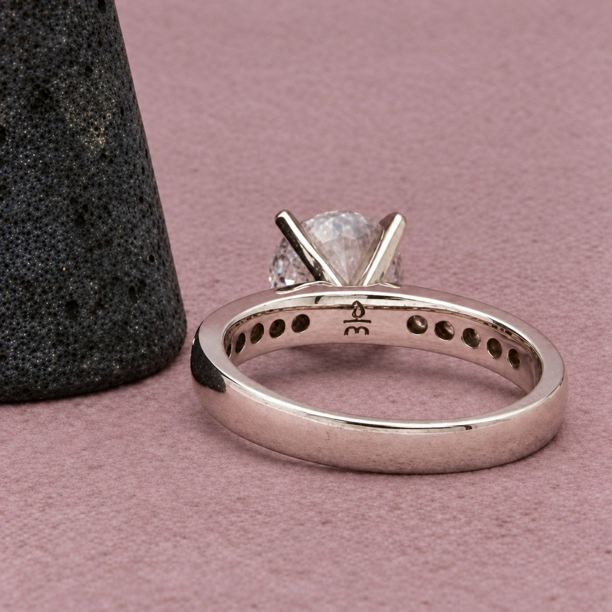 Danbury Mint Sterling Silver Cz Engagement Round-Cut Solitaire Ring Size 7