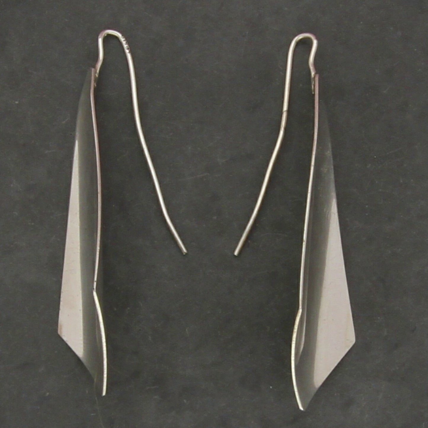 sterling silver vintage modernist french-hook earrings