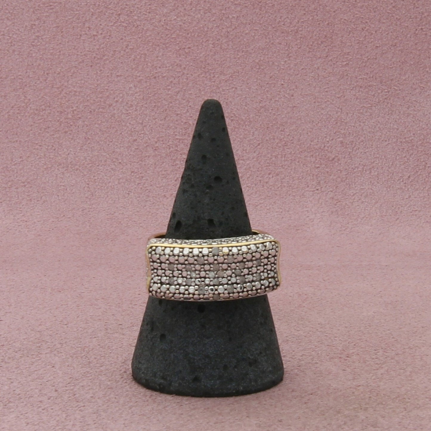 sterling silver two-tone diamond accent ring size 8.75