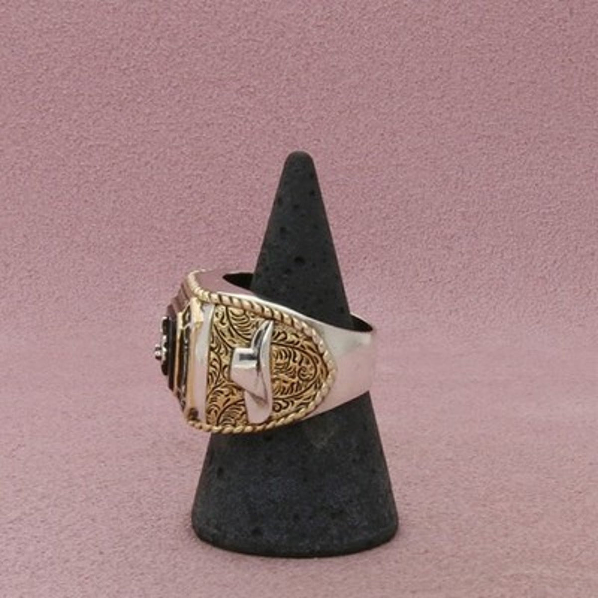 Bradford Exchange Sterling Silver Men's Spirit Of Texas Diamond Ring 9.75