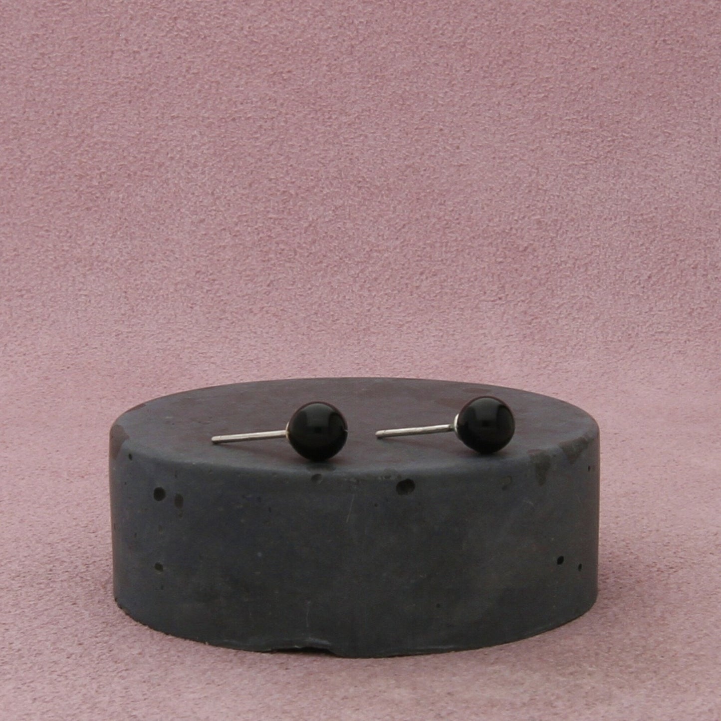 sterling silver 6mm black onyx stud earrings