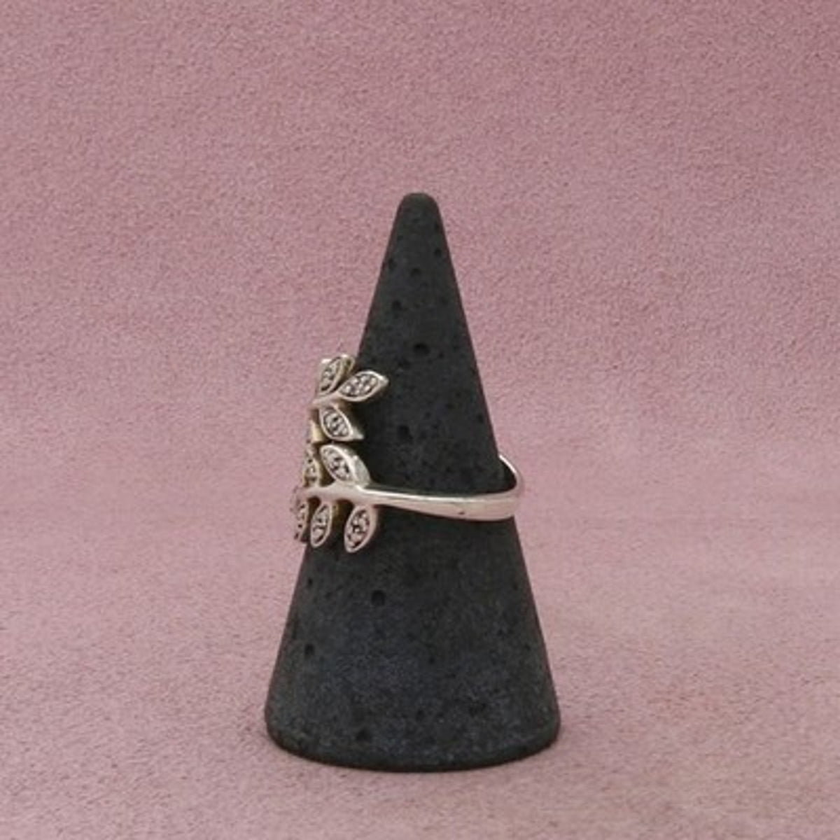 Sterling Silver Olive Branch Wrap Around Ring Size 6