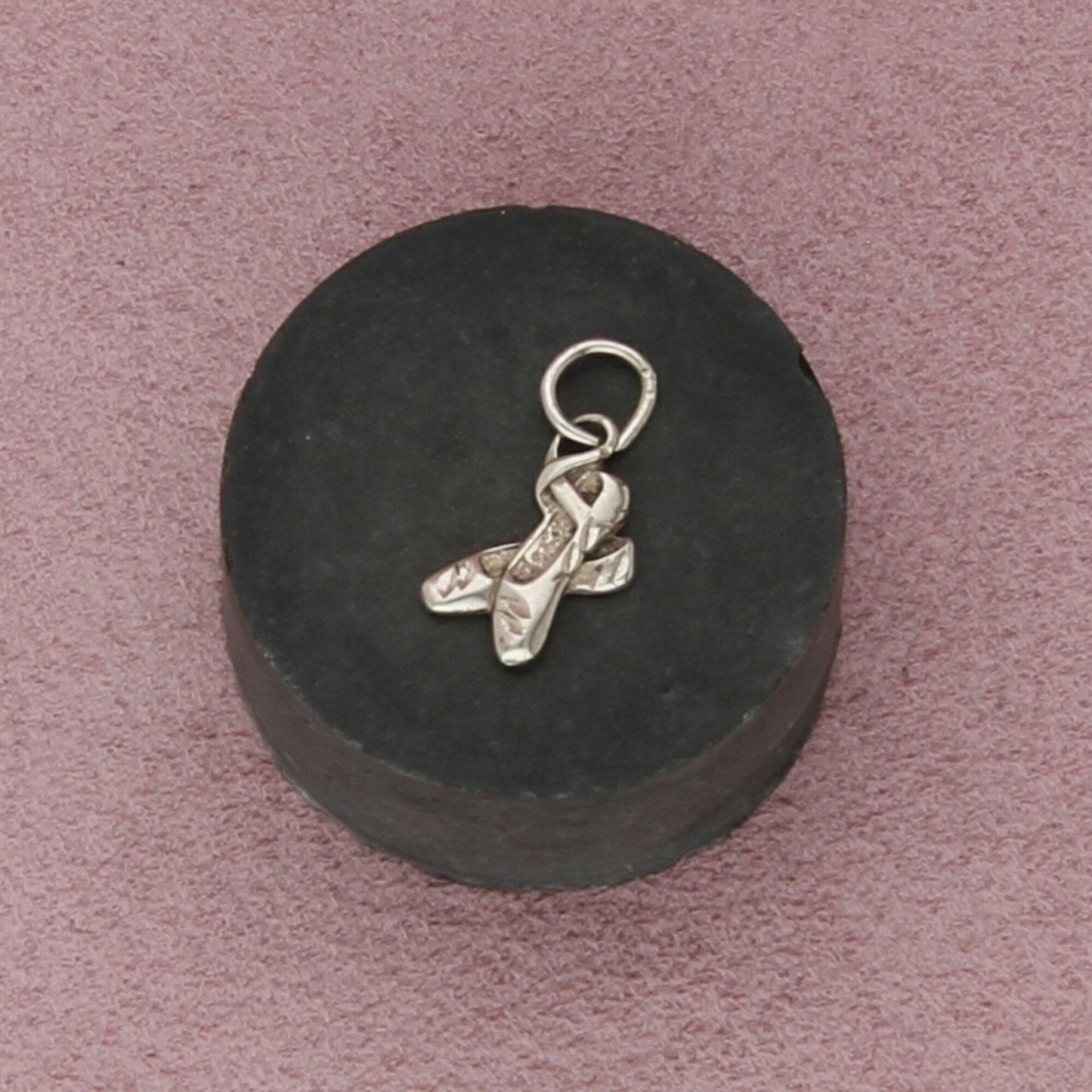 sterling silver vintage ballerina ballet flats charm pendant