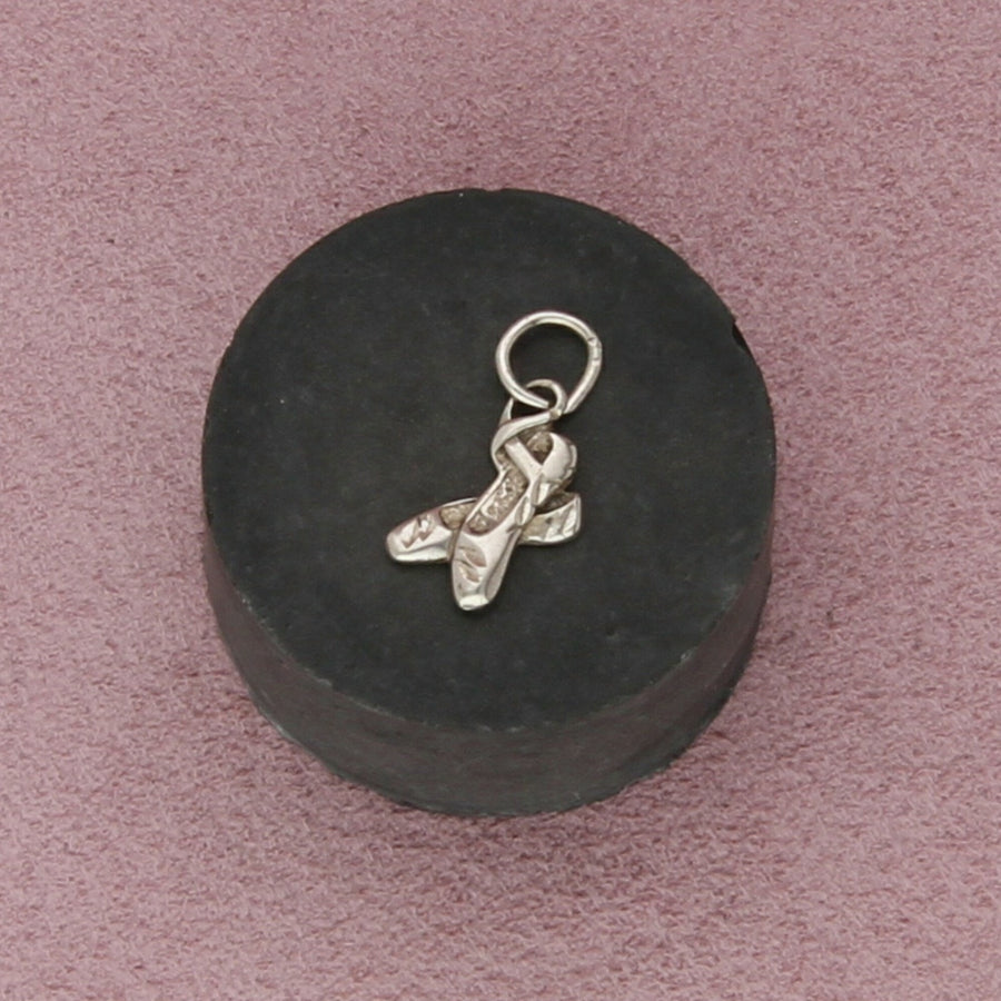 sterling silver vintage ballerina ballet flats charm pendant