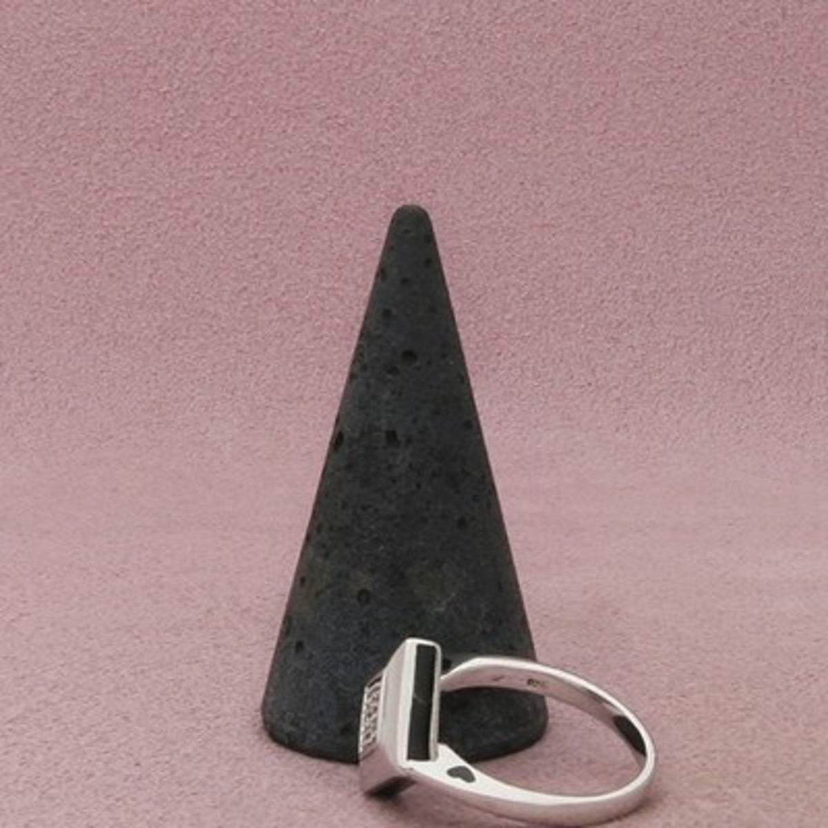 Sterling Silver C Z Tilted Square Cluster Geometric Ring Size 9