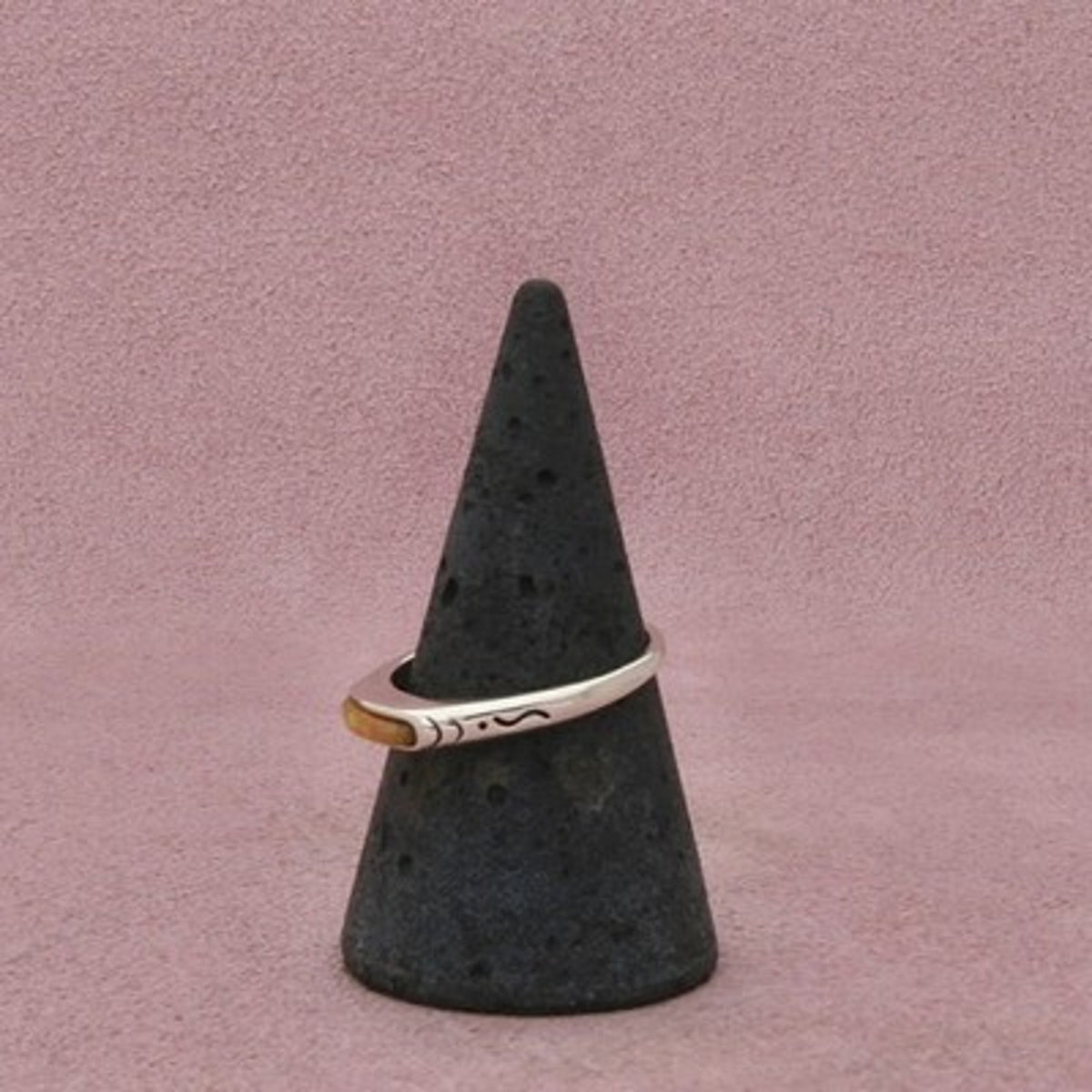 Carolyn Pollack Sterling Silver Southwestern Slim Stack Band Ring Size 8