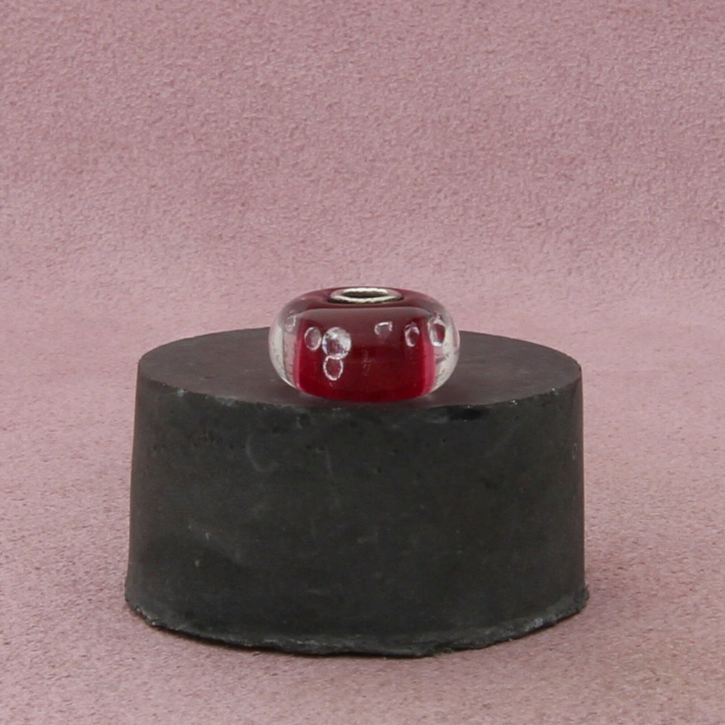 trollbeads sterling silver universal pink diamond murano glass bead charm