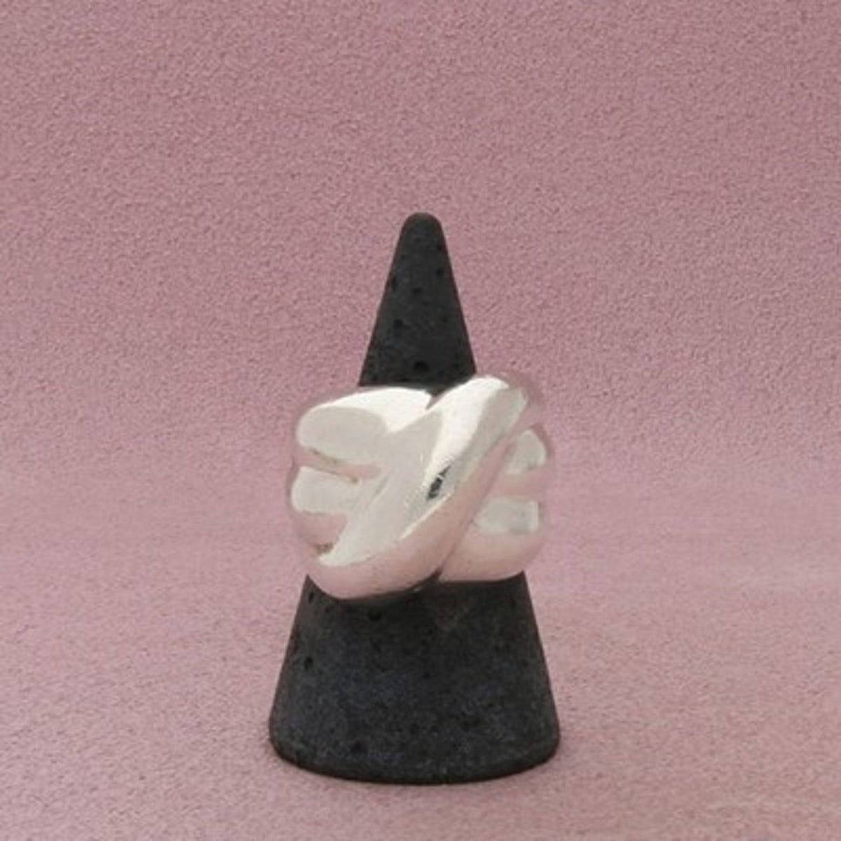 Taxco Mexico Sterling Silver Vintage Chunky Sculptural Ring Size 8.5