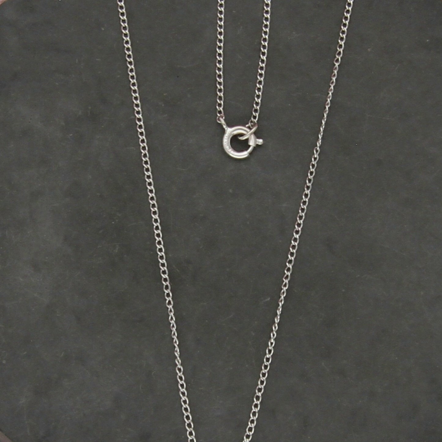 sterling silver 1mm curb chain necklace size 18in