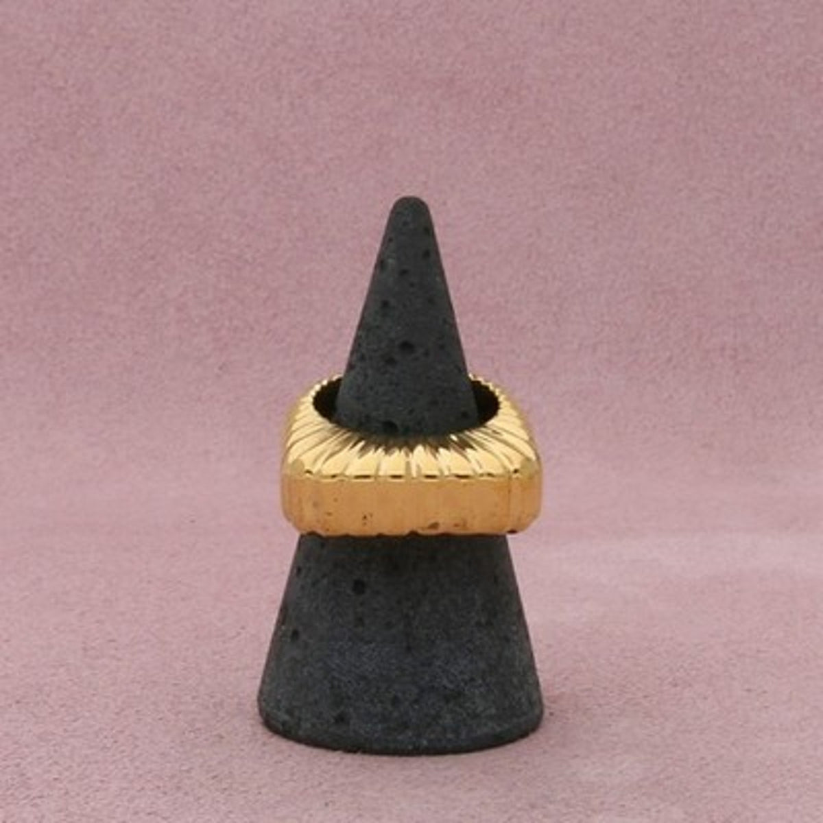 Ivi Los Angeles Sterling Silver 18K Gold Plate Gaia Signet Ring 6