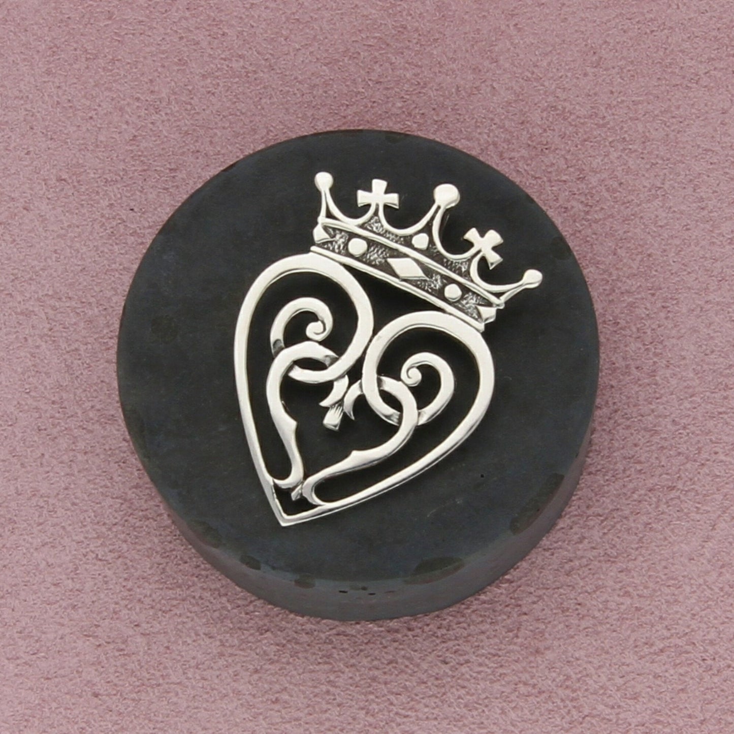 sterling silver vintage scottish love and luck luckenbooth heart pendant
