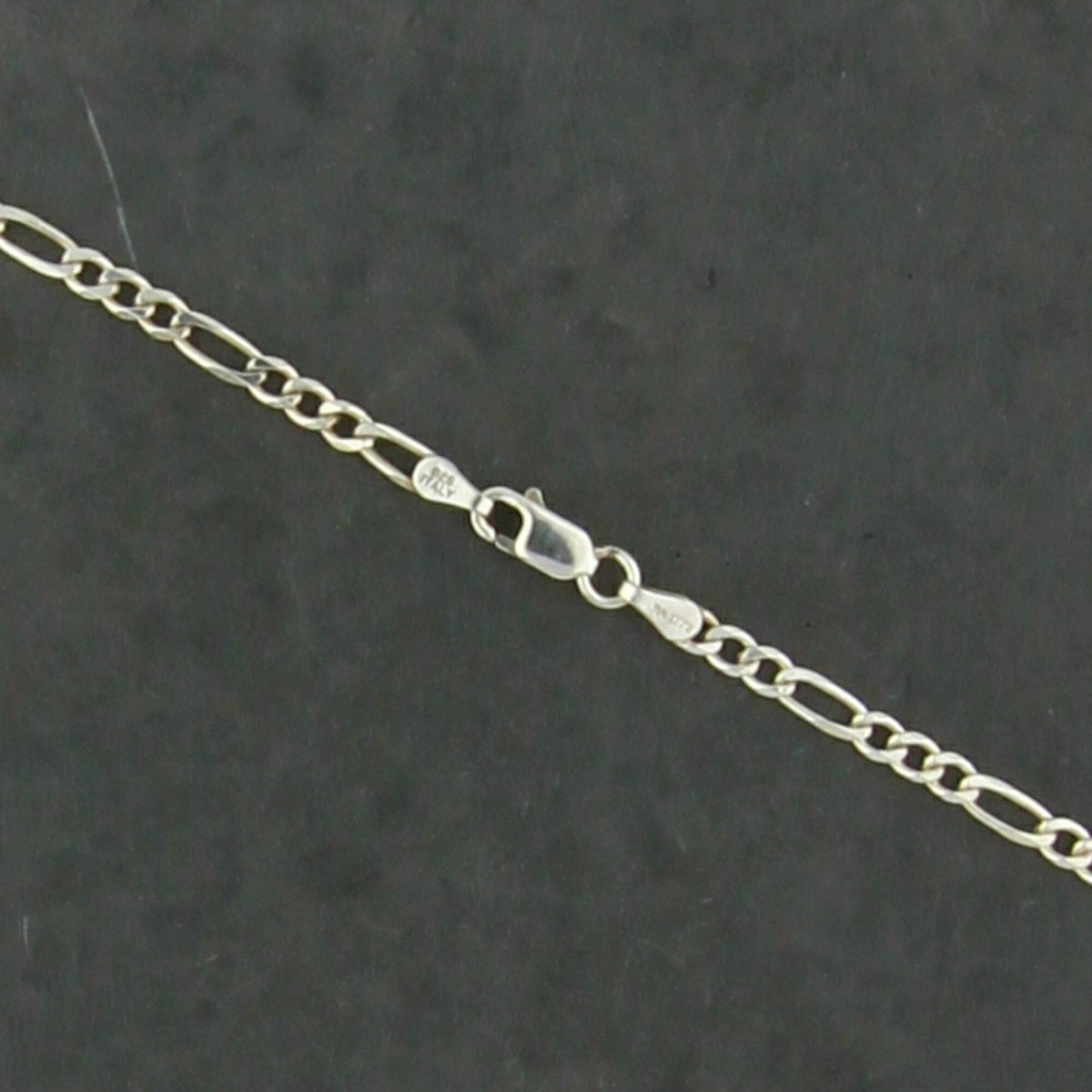 sterling silver italy 3mm figaro chain necklace size 20in