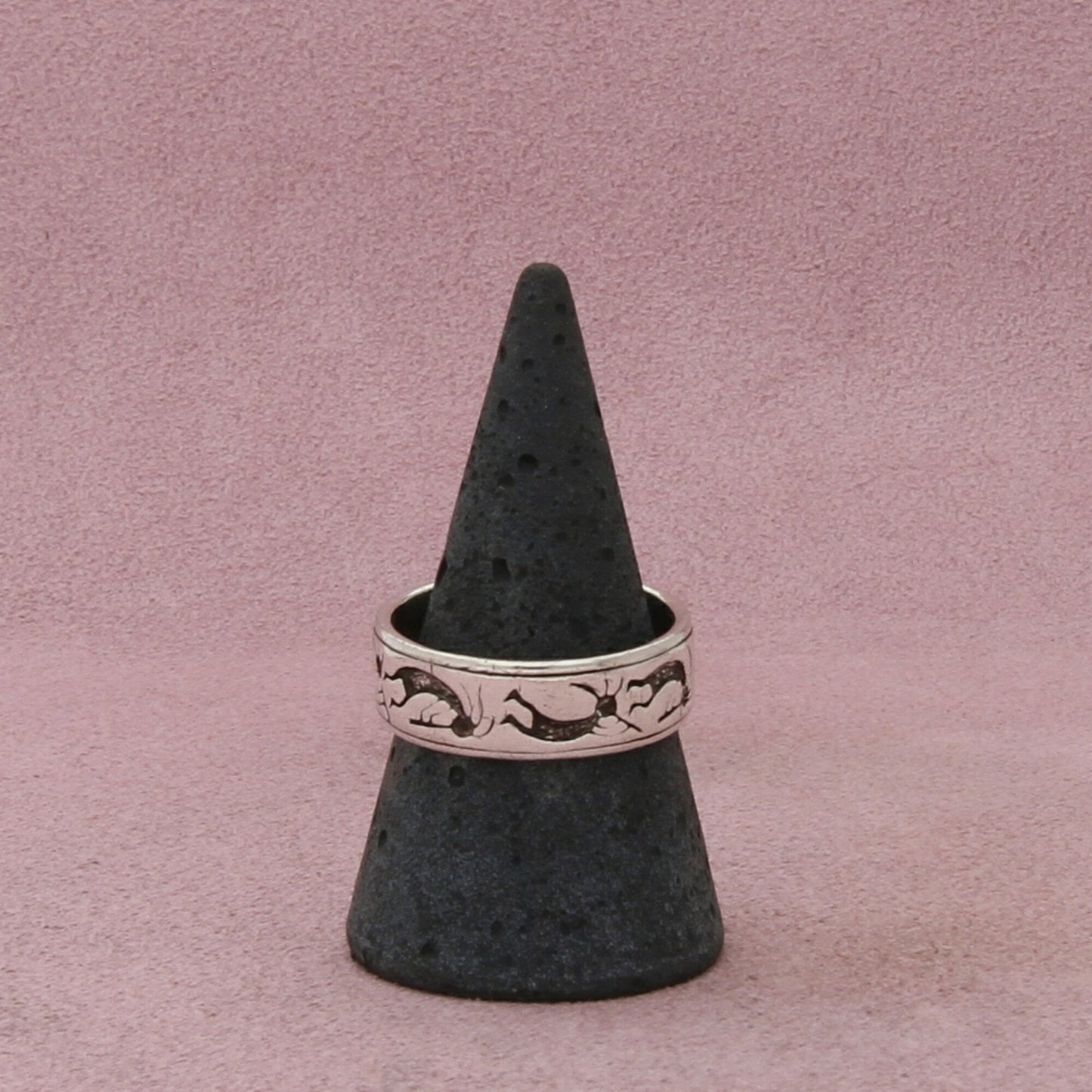 sterling silver southwestern kokopelli band ring size 9.5