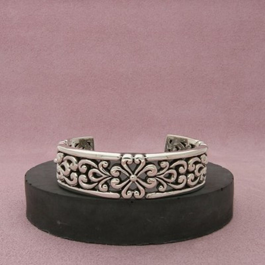 Barse Sterling Silver Southwestern Openwork Scroll Cuff Bracelet Size 6.25in