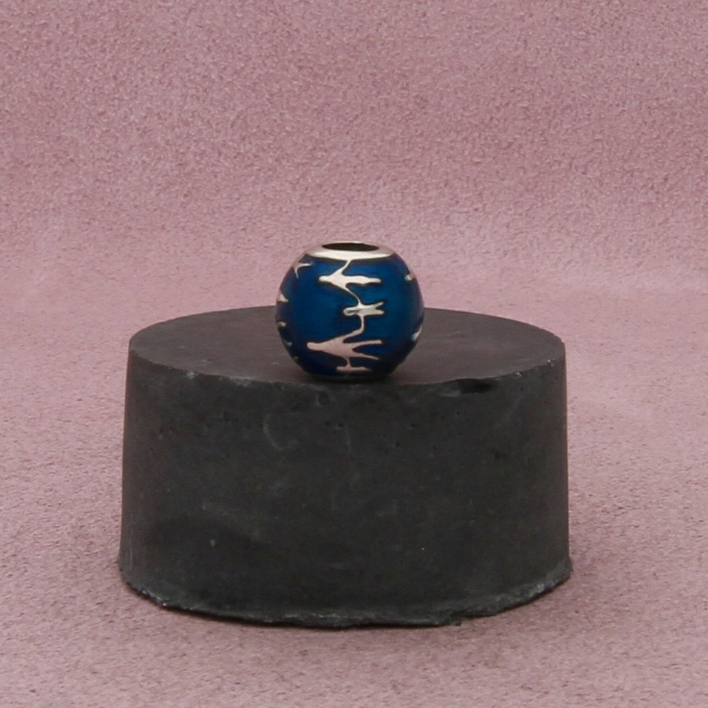 nina queen sterling silver blue enamel family bond bead charm pendant
