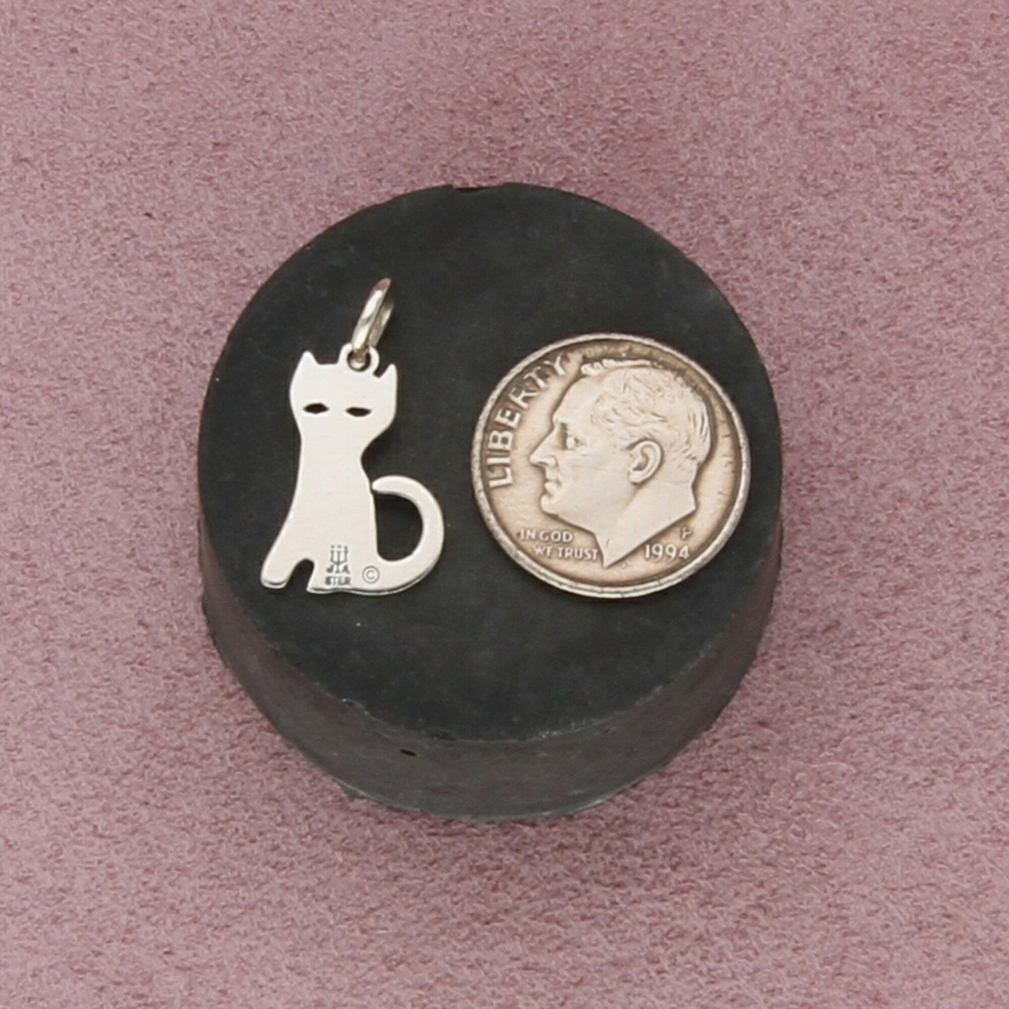 james avery sterling silver retired kitten cat charm pendant