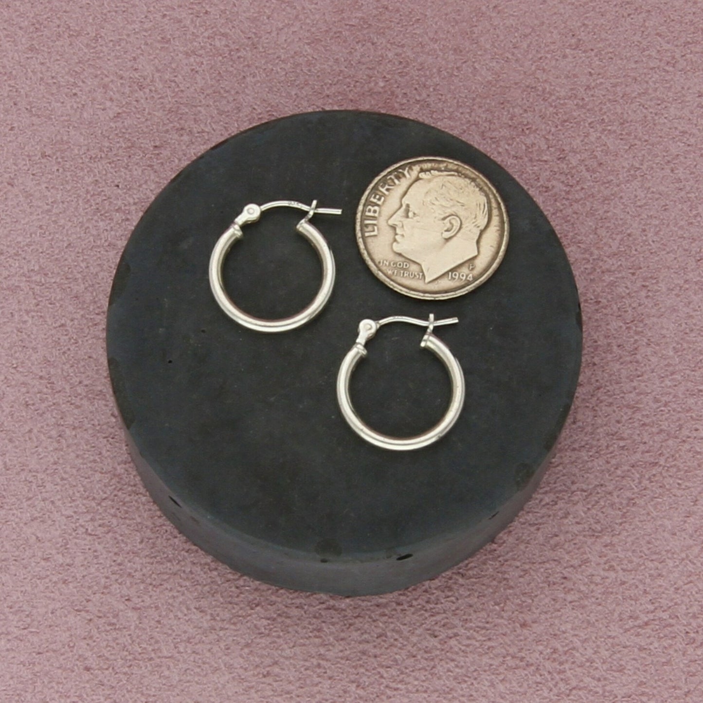 sterling silver 16mm small hoop earrings