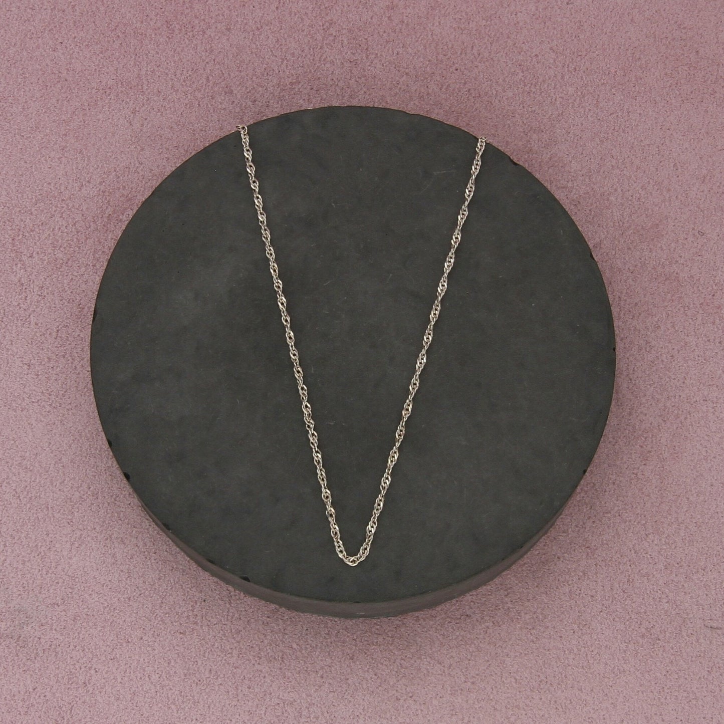 sterling silver italy 2mm singapore chain necklace size 30in