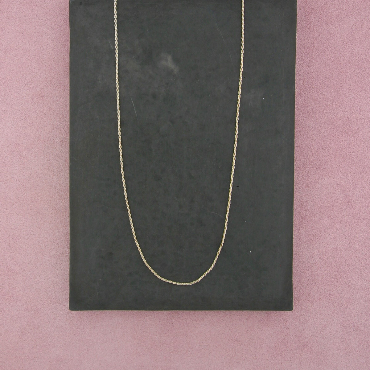sterling silver italy 1mm rope chain necklace size 18in