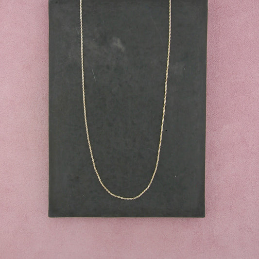 sterling silver italy 1mm rope chain necklace size 18in