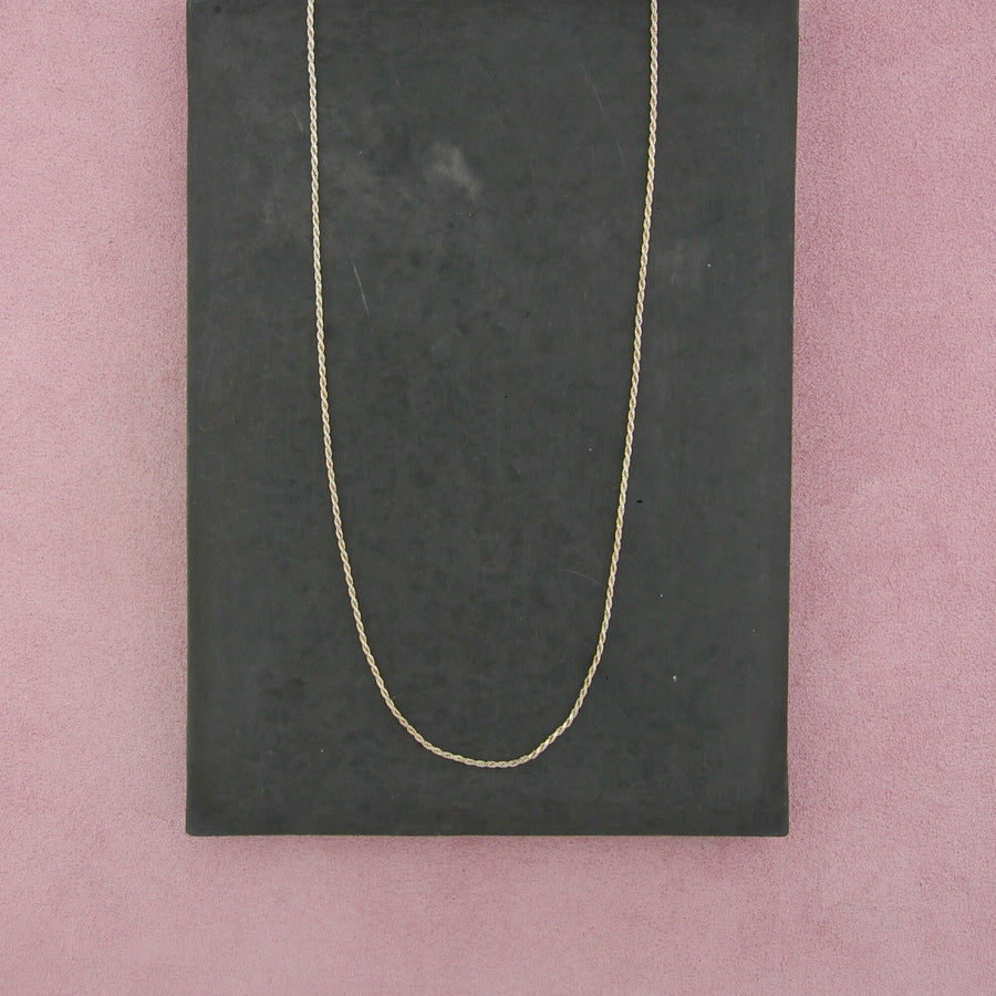 sterling silver italy 1mm rope chain necklace size 18in