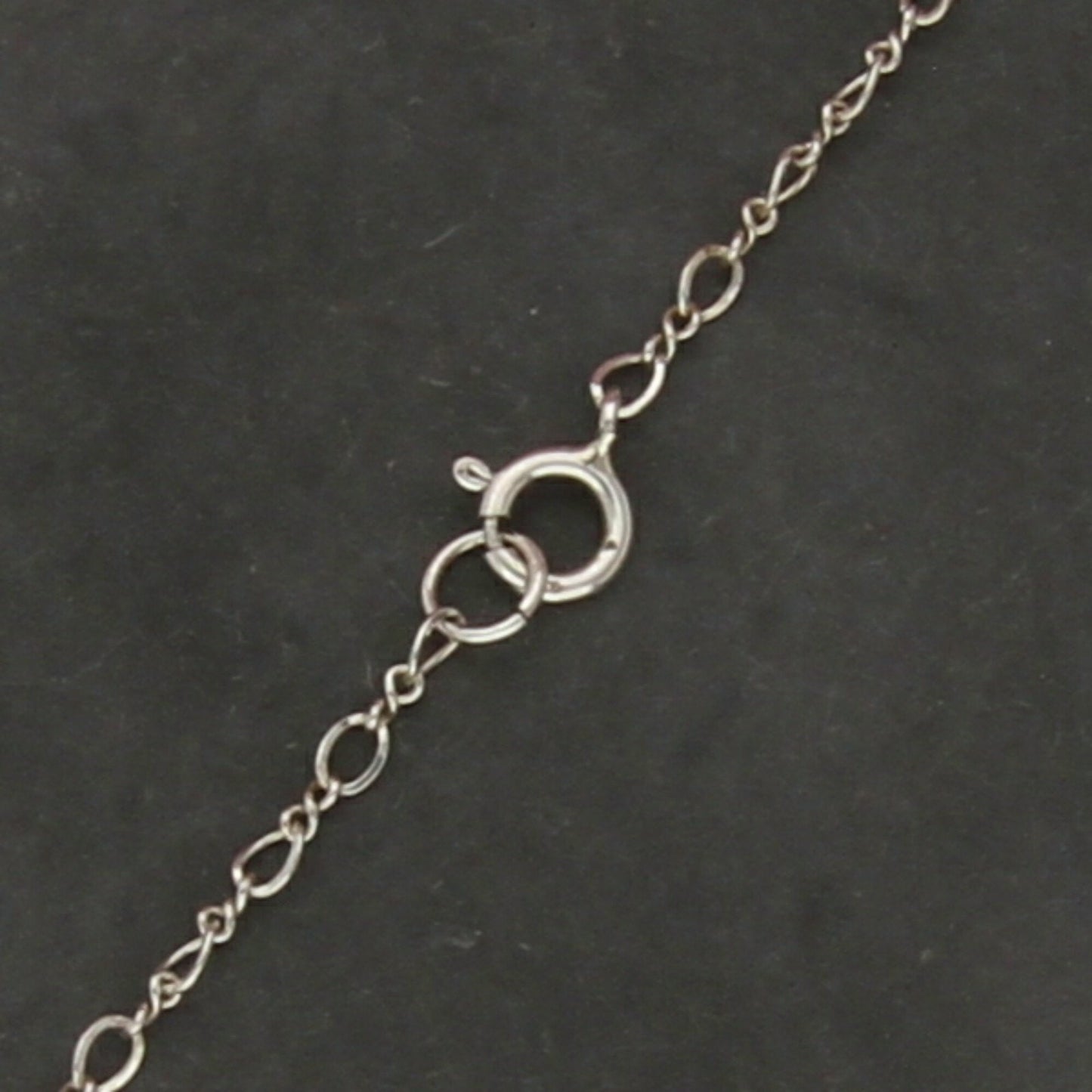 sterling silver dainty pearl & blue bead necklace size 16in