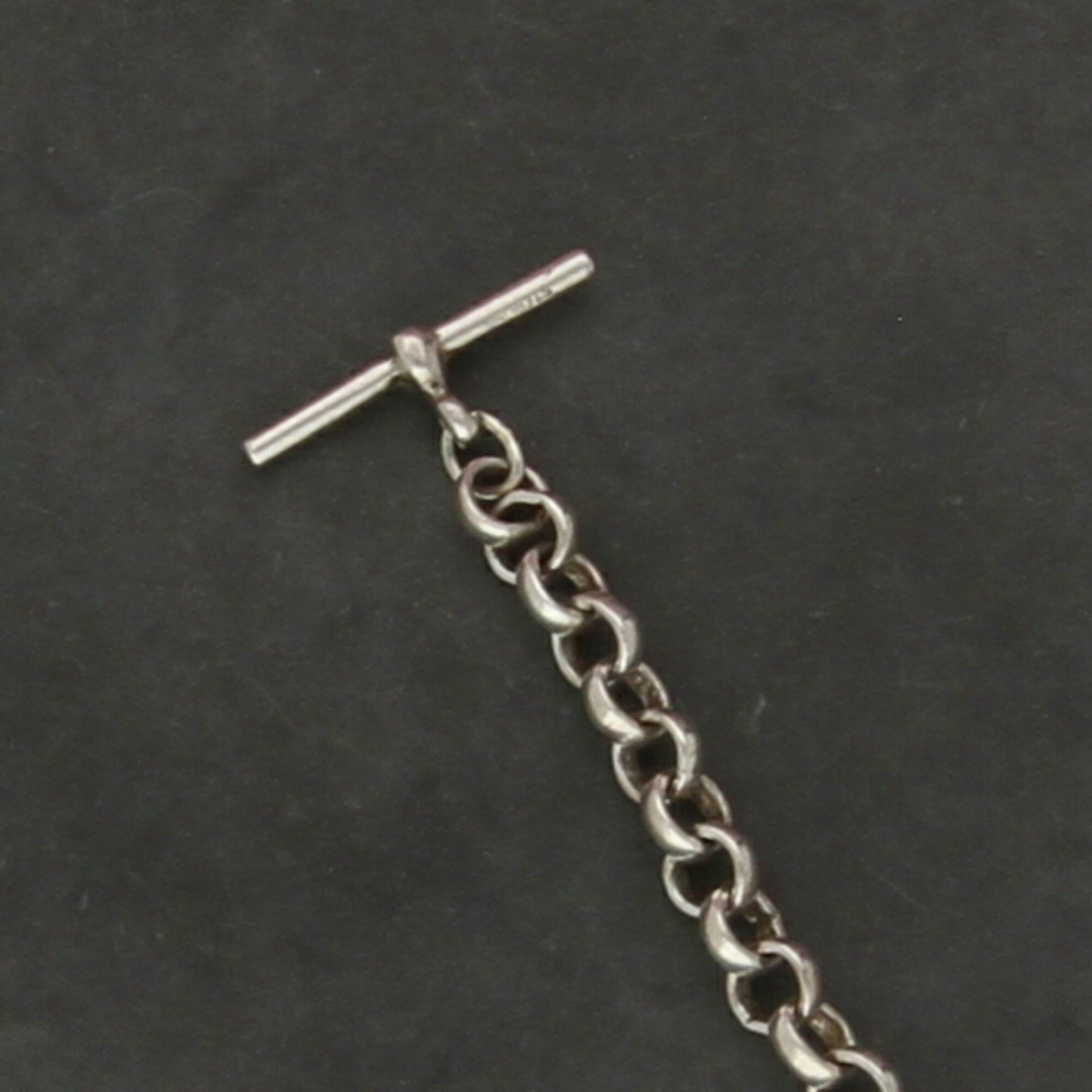 sterling silver 4mm rolo chain toggle necklace size 17.75in