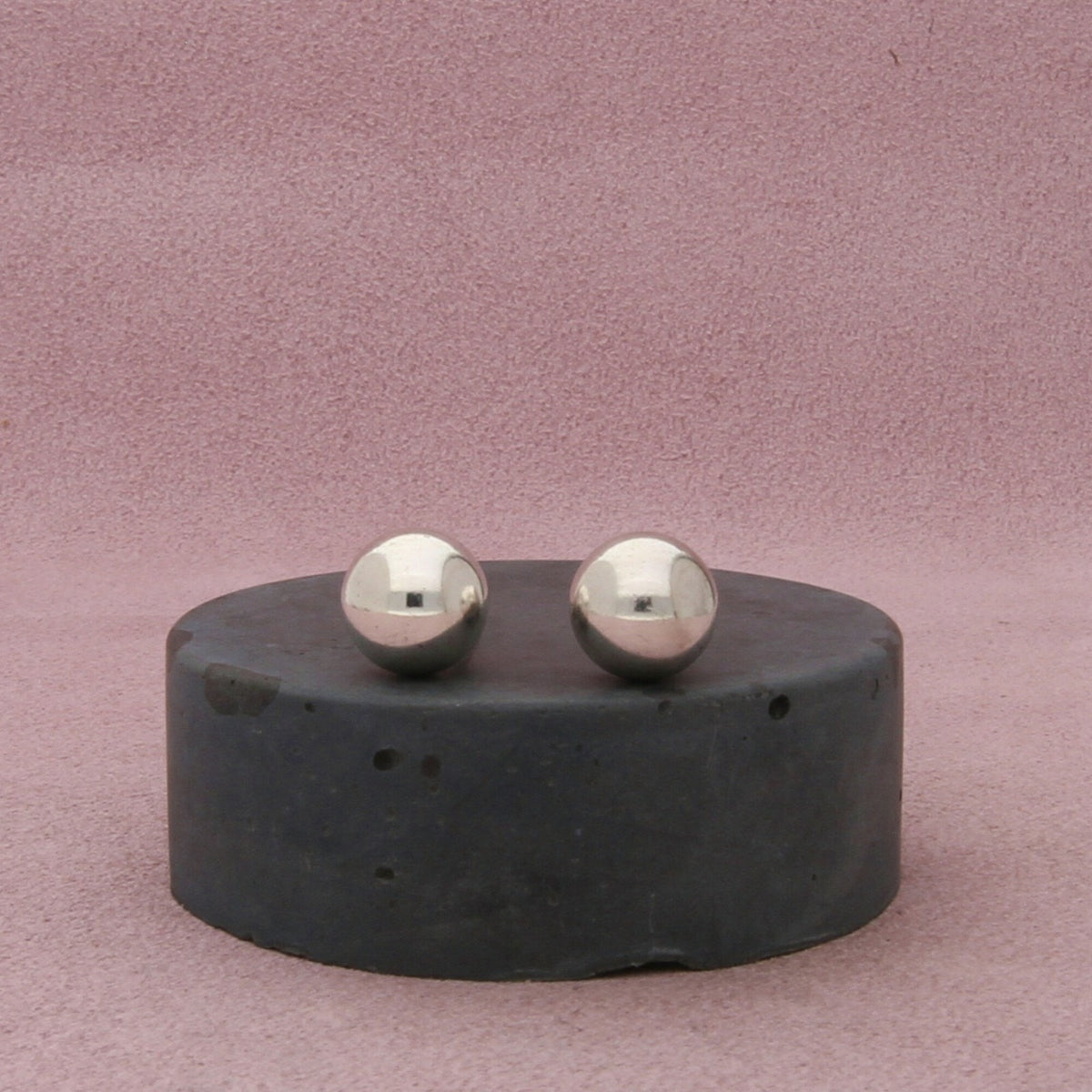 sterling silver 10mm classic ball bead stud earrings