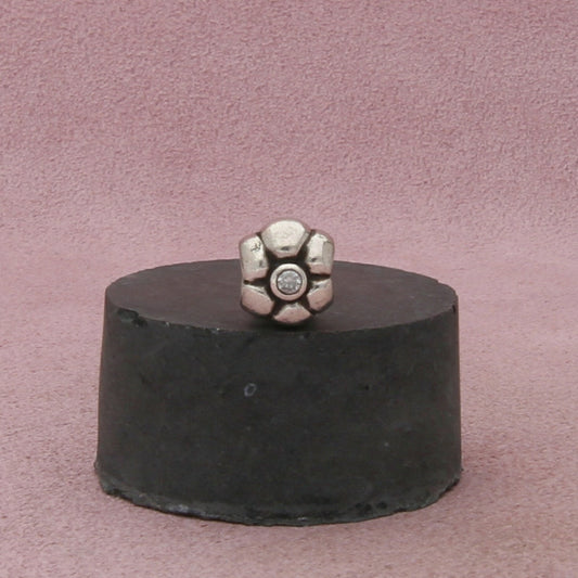 pandora sterling silver authentic camellia cz flower bead (790185) charm