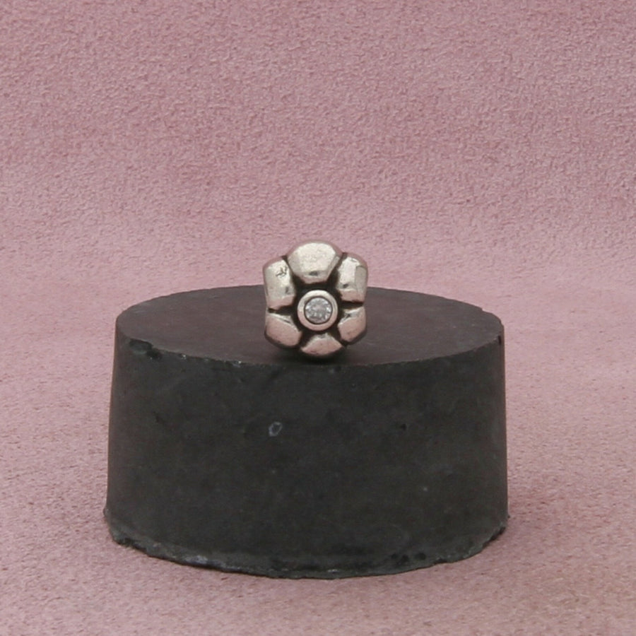 pandora sterling silver authentic camellia cz flower bead (790185) charm