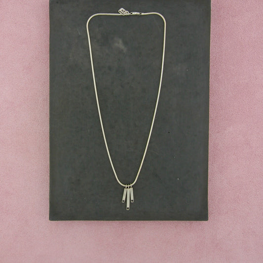 sterling silver vintage bar drop necklace size 16in