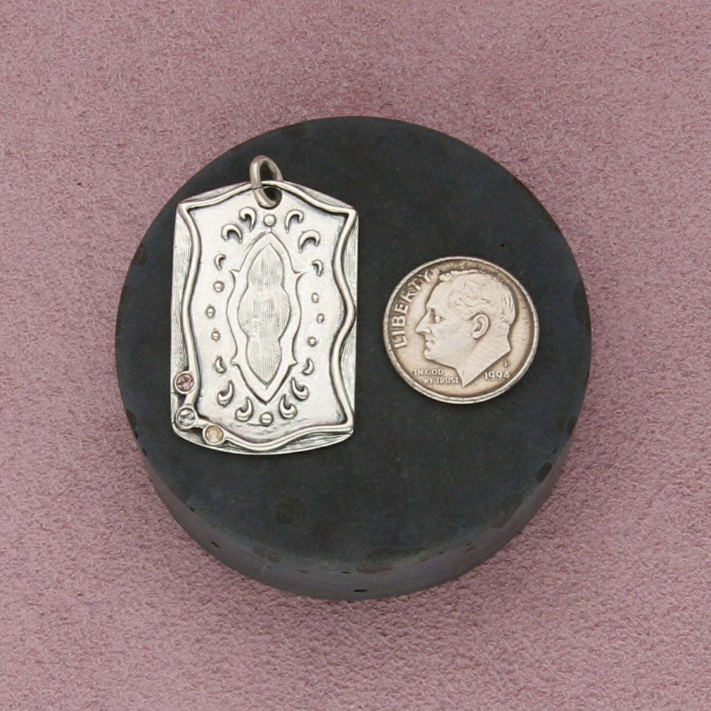 silpada sterling silver national conference dog tag pendant