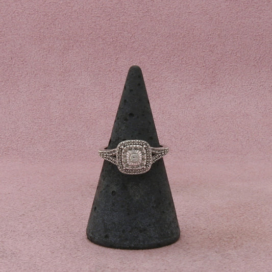 sterling silver diamond accent promise ring size 6
