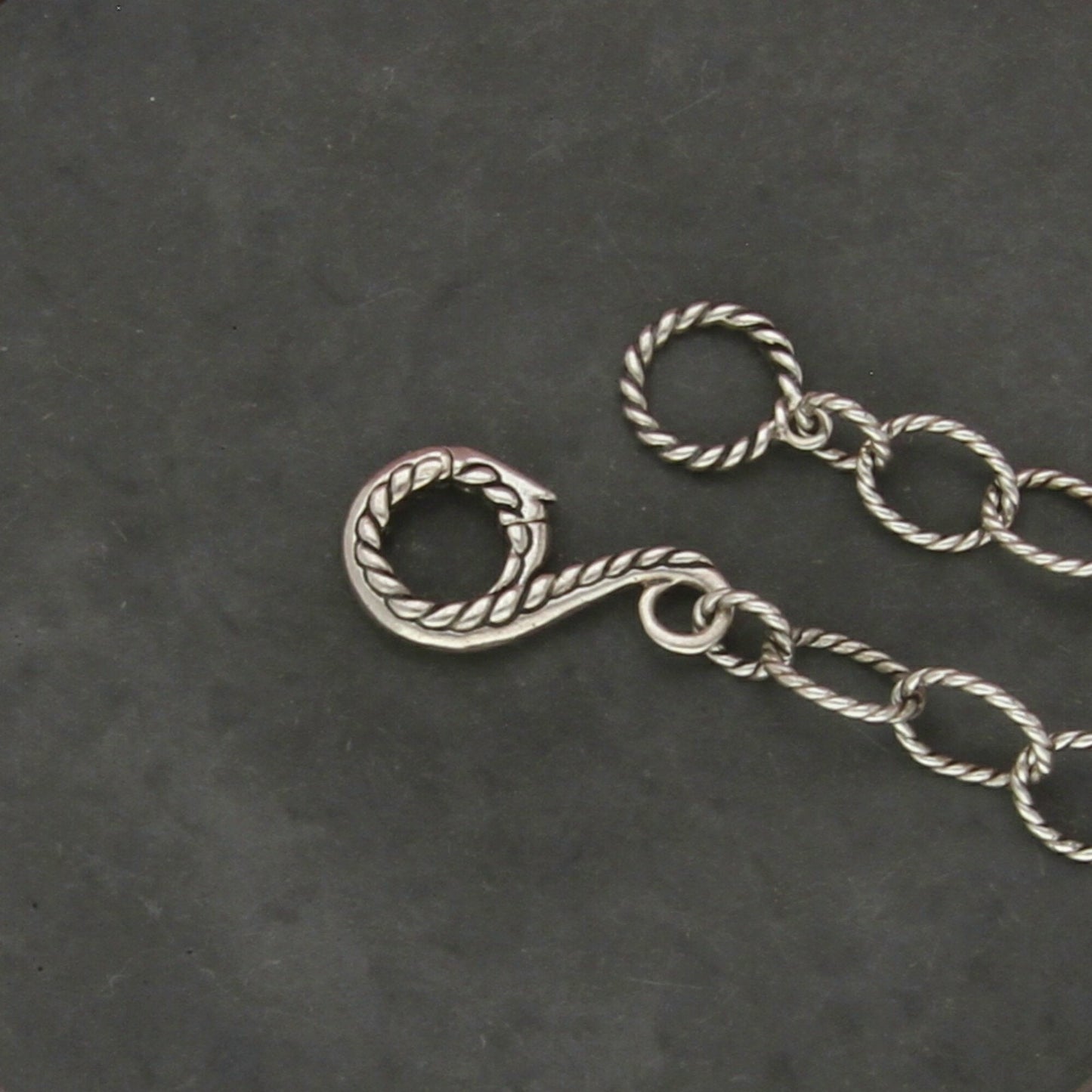 carolyn pollack sterling silver floral scroll rope cable link bracelet size 8in