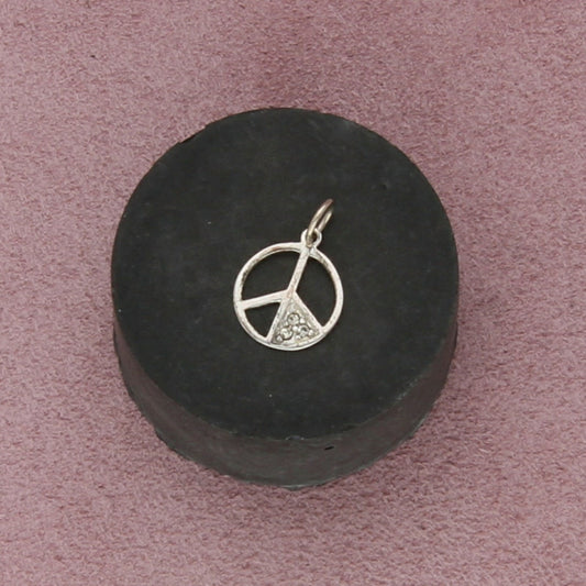 sterling silver peace sign symbol charm pendant