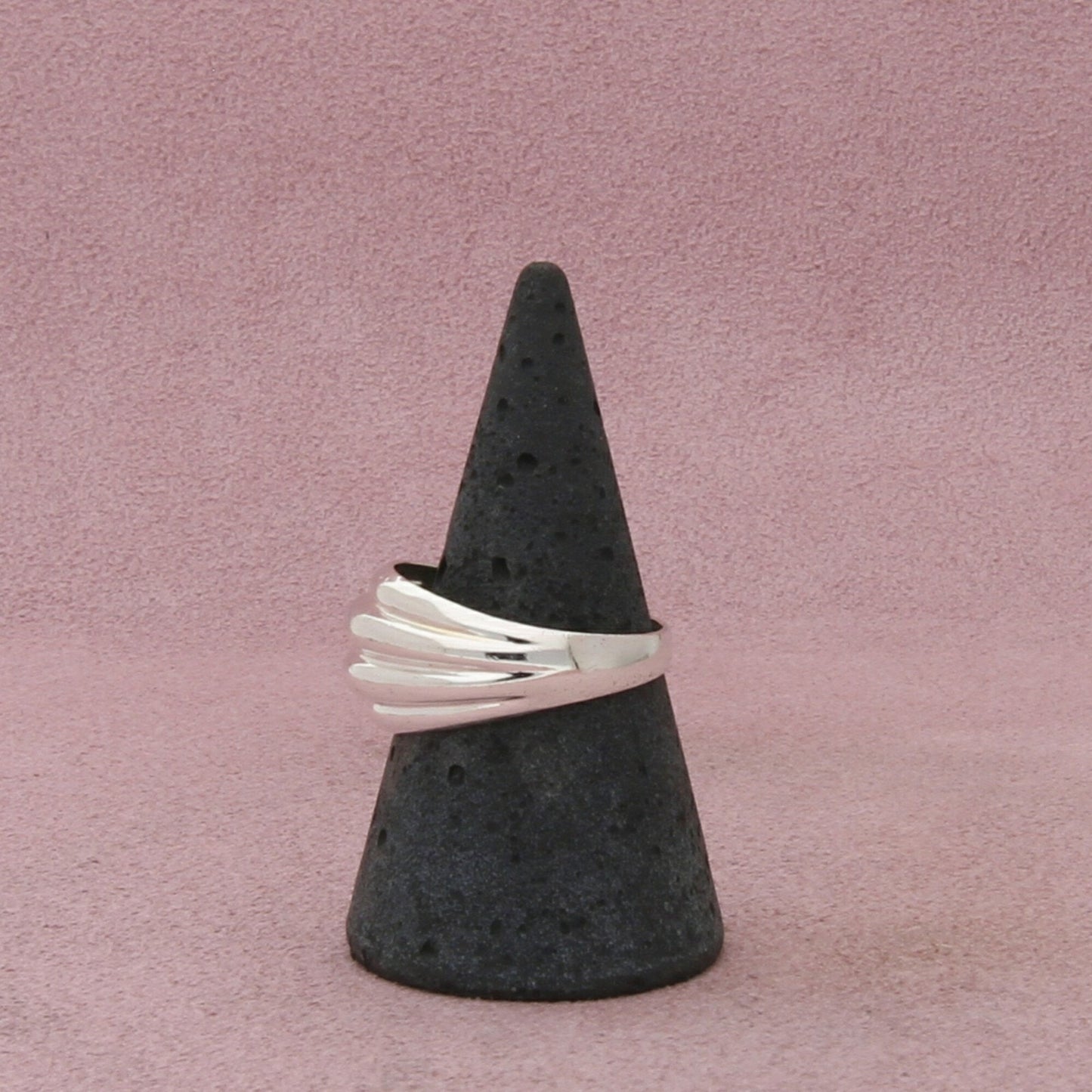 sterling silver vintage scalloped band ring size 8.5