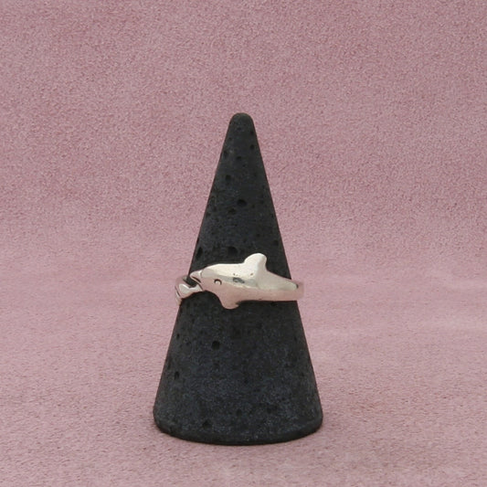 sterling silver vintage dolphin wrap around ring size 8