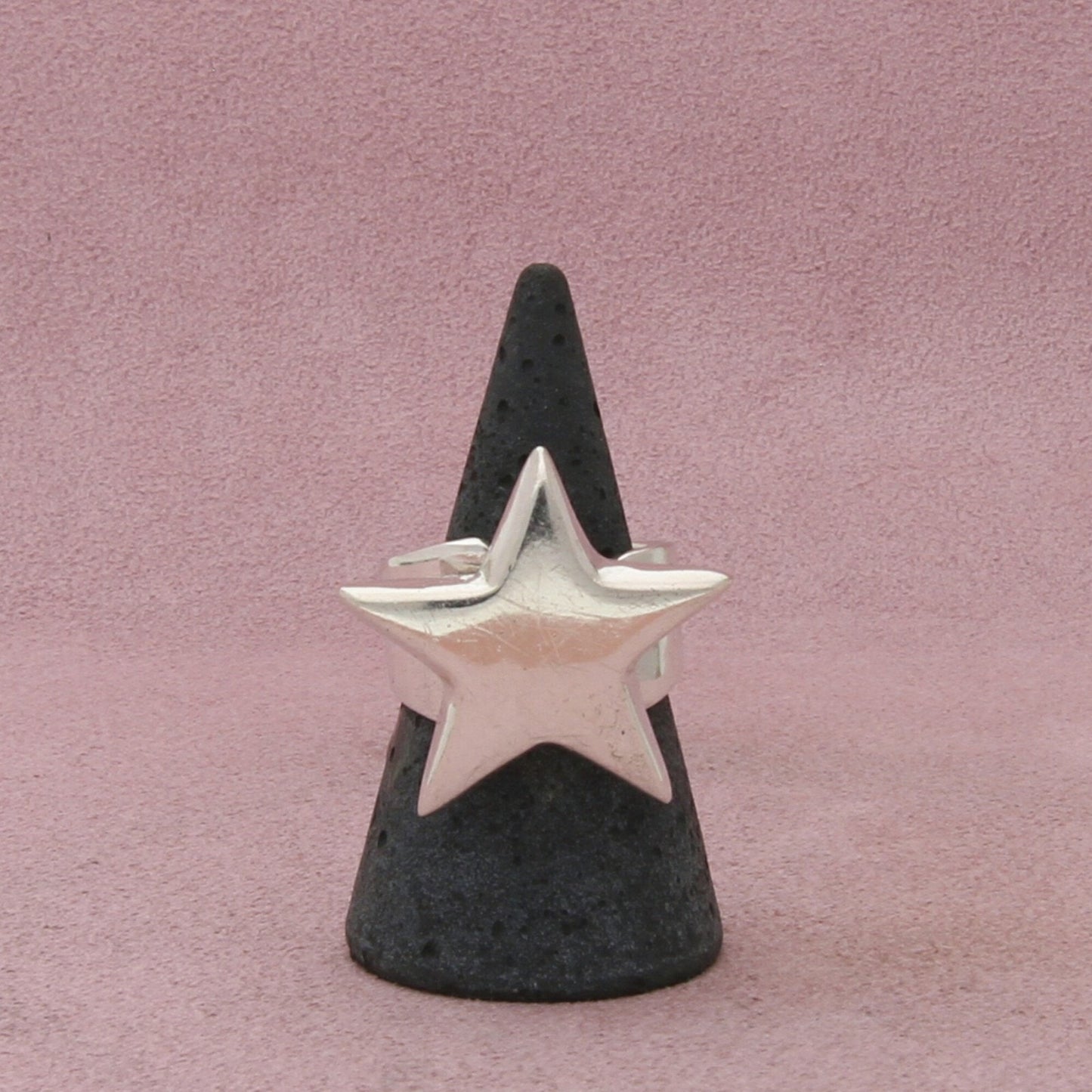sterling silver solid star adjustable ring size 7.5