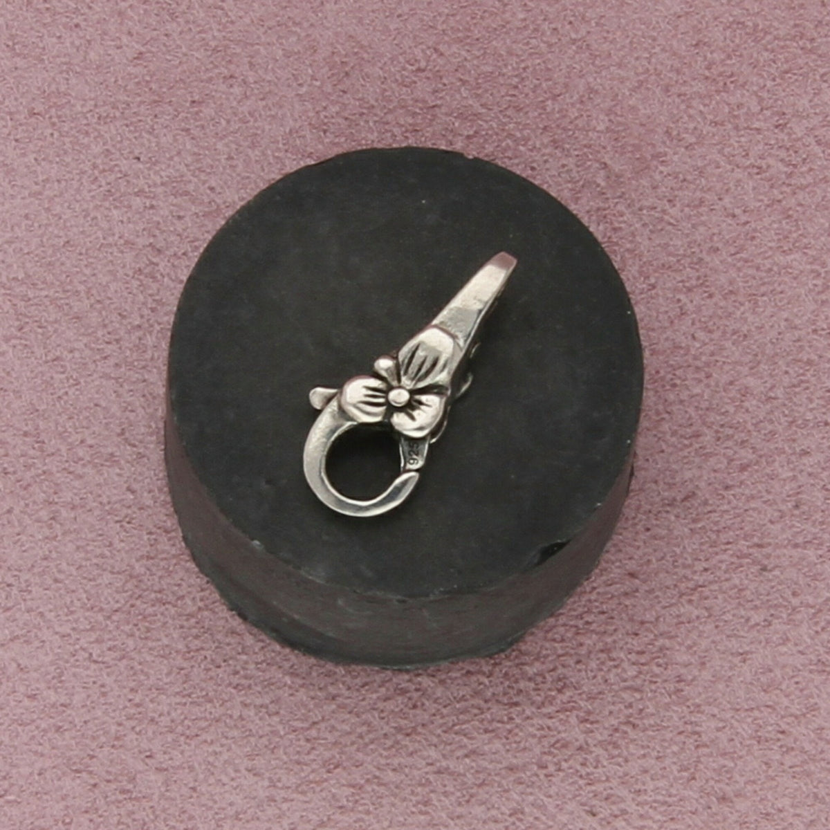 trollbeads sterling silver flower double-ended retired bracelet lock clasp