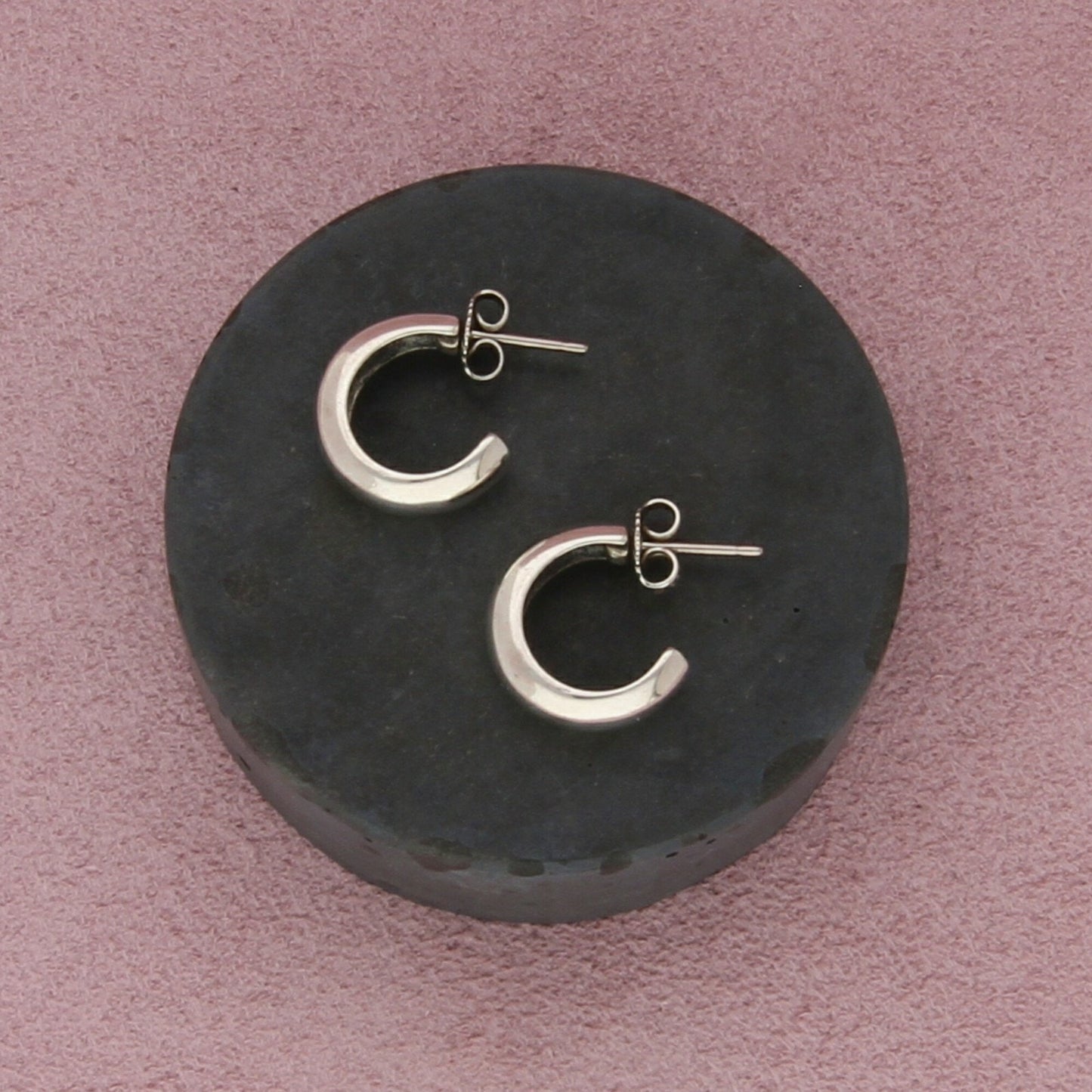 james avery sterling silver retired small domed half hoop earrings